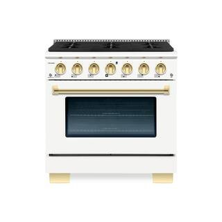 Hallman BOLD 36 in. 5.2 cu. ft. 6 Burner Freestanding All Gas Range with Gas Stove and Gas Oven, ... | The Home Depot