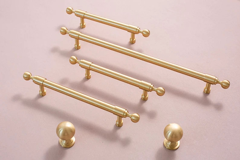 French Light Luxury Wardrobe Door Pull Handle Cabinet Pull Handle American Drawer Golden Pull Han... | Etsy (US)