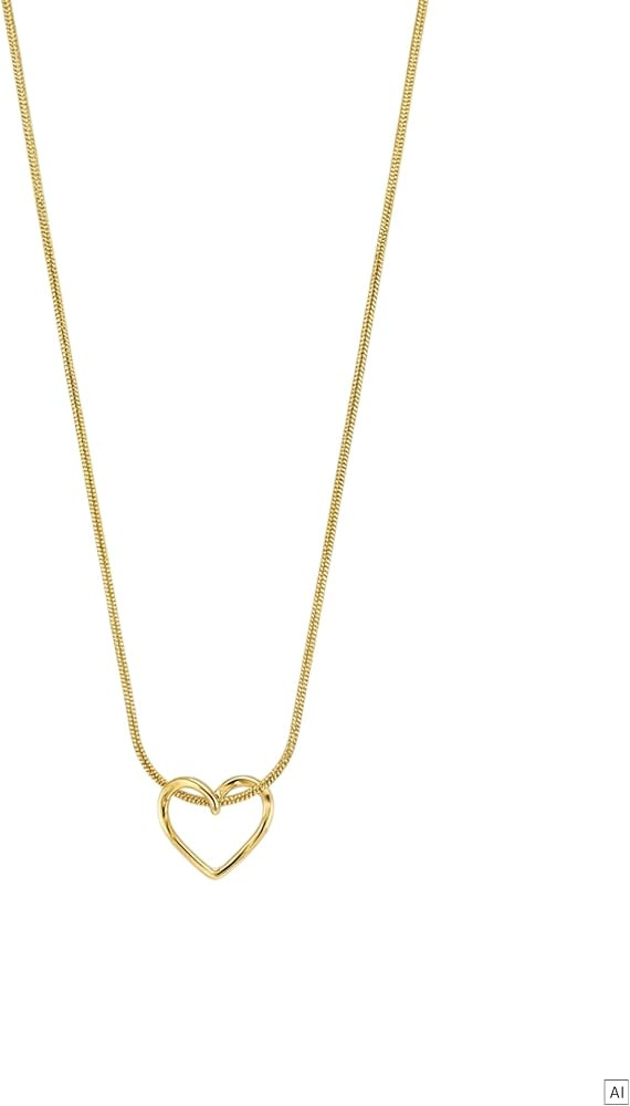 Purelei Herz Kette Damen aus Edelstahl, Halskette mit Herzanh\u00e4nger und Schlangenkette, verst... | Amazon (DE)
