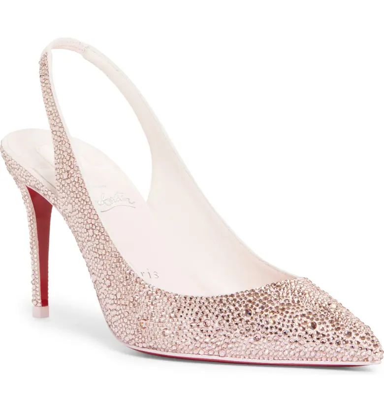 Christian Louboutin Kate Crystal Embellished Pointed Toe Pump | Nordstrom | Nordstrom