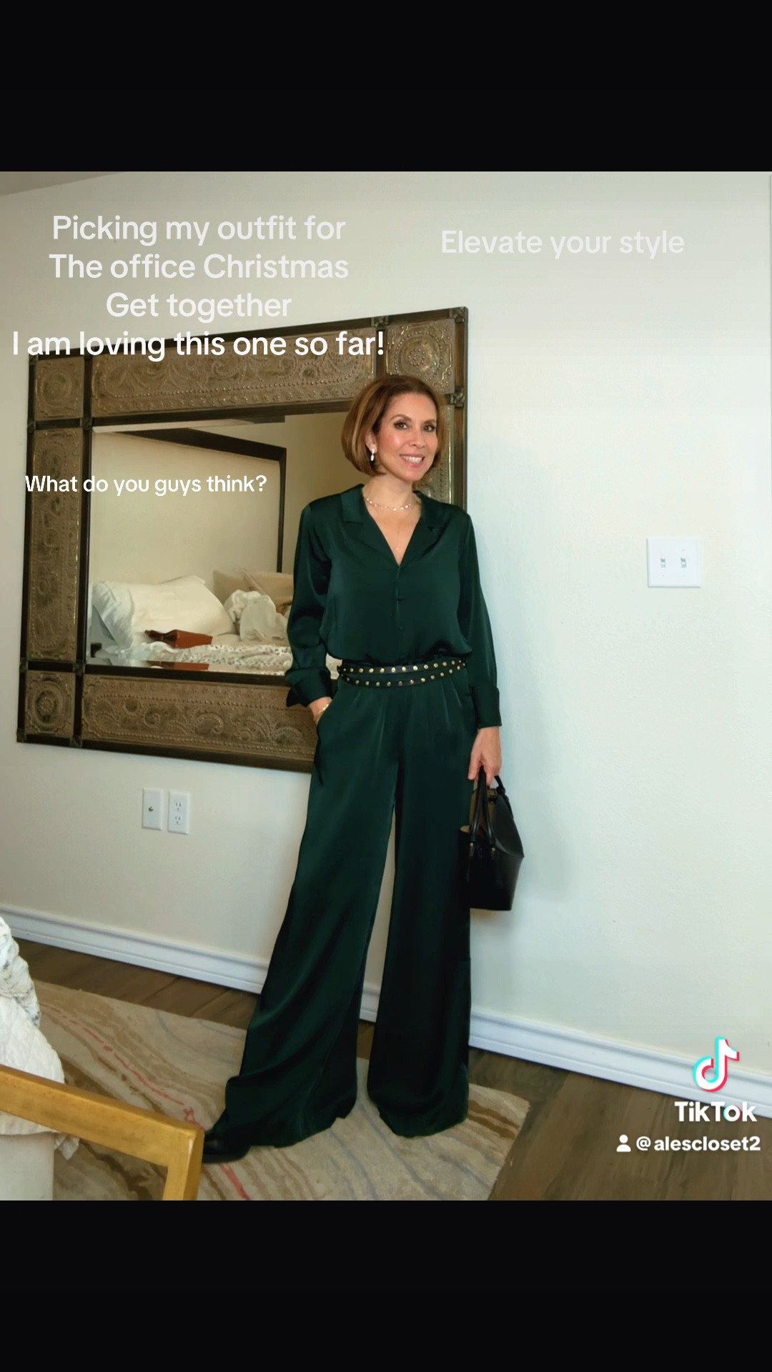 Getting ready for our office Christmas get-together and this emerald set might be the one.✨
It’s polished, comfortable, and has that effortless chic vibe I love for holiday events.
I’m wearing XS in both the top and the pants, and the fit is amazing — relaxed but still elevated.
Linked every piece for you so you can recreate the look!


#LTKStyle #HolidayOutfit #ChristmasPartyOutfit #LTKHoliday #PetiteStyle #OfficePartyLook #ElevatedStyle #EmeraldGreen #ChicAndSimple

#LTKBeauty #LTKOver40 #LTKStyleTip