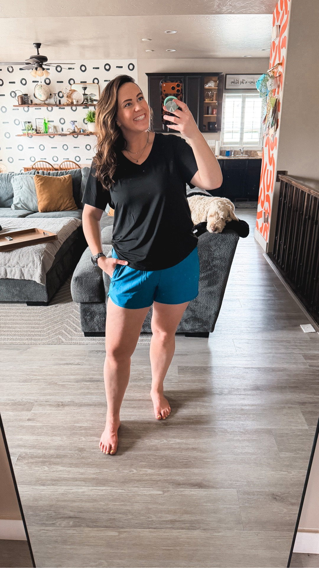 Black v-neck workout tee + blue athletic shorts and we are in our comfy era and NOT apologizing for it 😂🙌🏼 Both Amazon, both SO soft, both about to be on repeat all summer long!!

Size 14/16 | L/XL | 5’9

Amazon athletic shorts, teal shorts midsize, black v-neck tee Amazon, midsize athletic wear, comfy summer outfit, Amazon lounge outfit, knotted tee outfit, athletic shorts midsize, Amazon summer finds, casual summer midsize

#LTKSeasonal #LTKMidsize #LTKTall