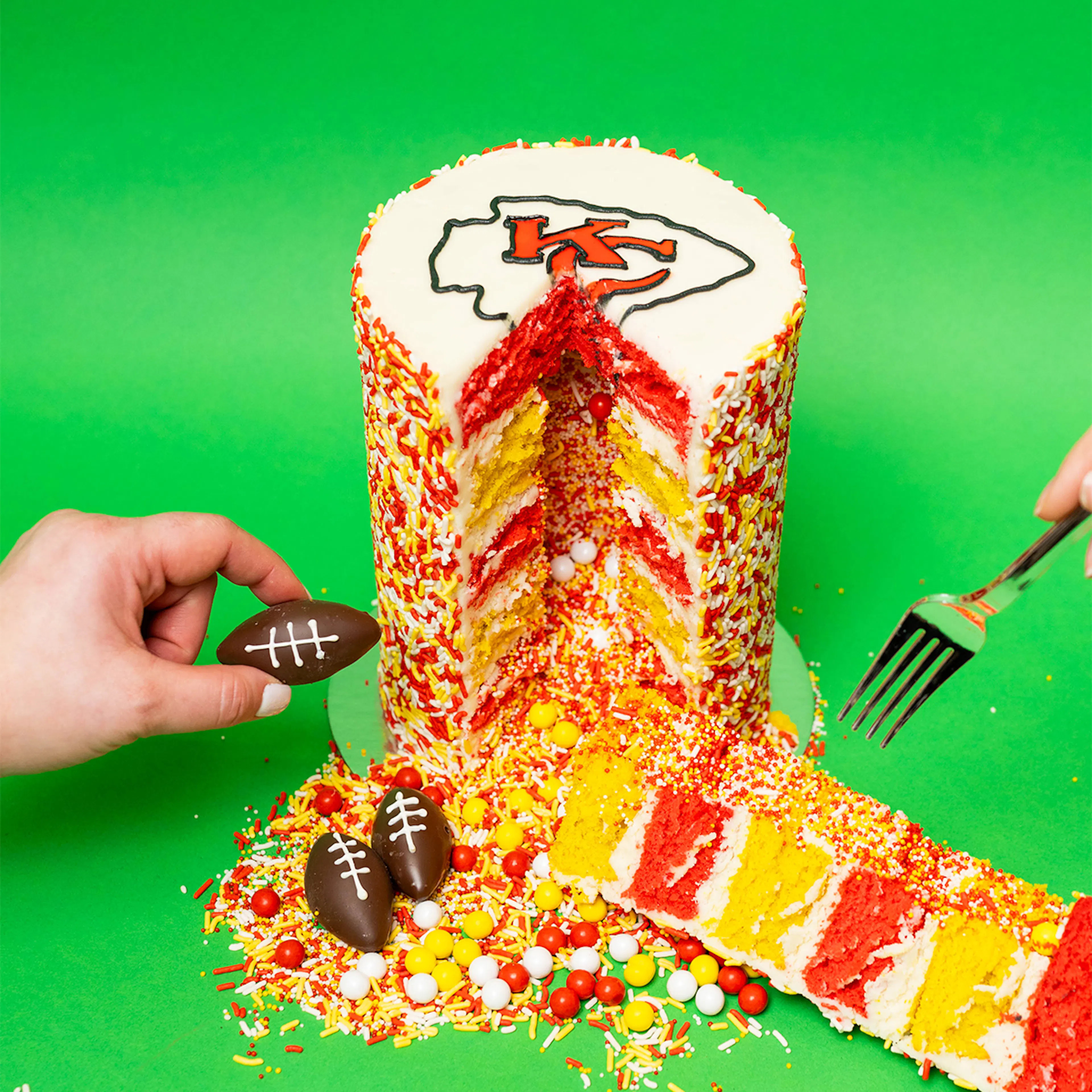 Kansas City Championship Explosion® Cake by Flour Shop | Goldbelly | Goldbelly