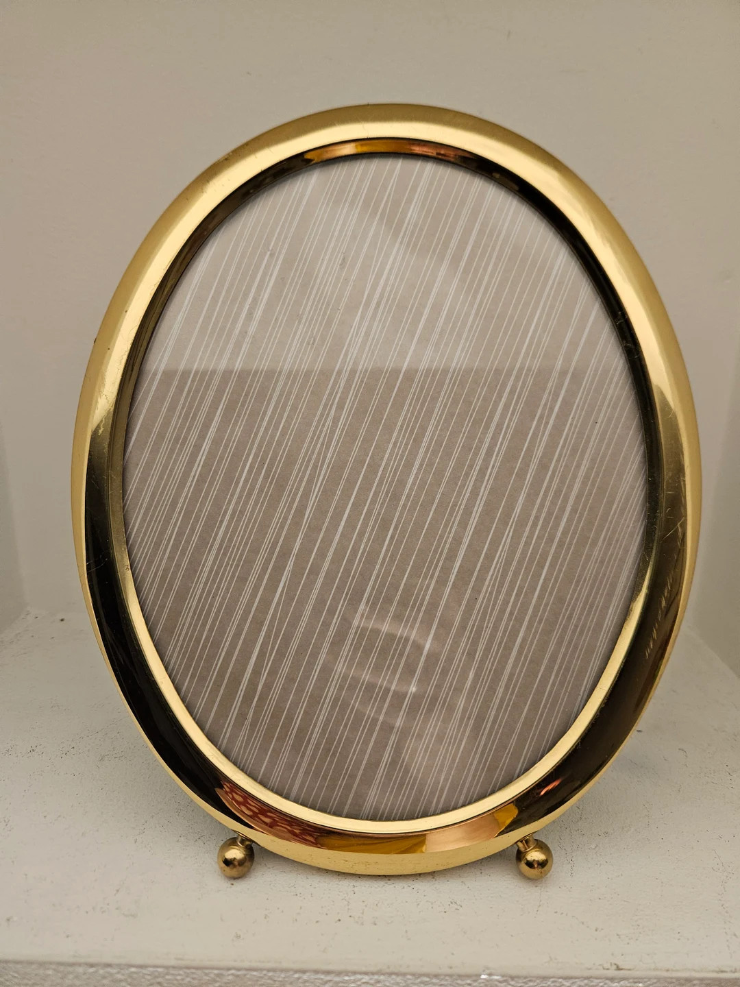 Extra large  oval brass vintage frame with feet tabletop gallery wall decor 8" x 10" | Etsy (US)