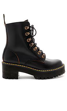 Dr. Martens Leona Boot in Black from Revolve.com | Revolve Clothing (Global)