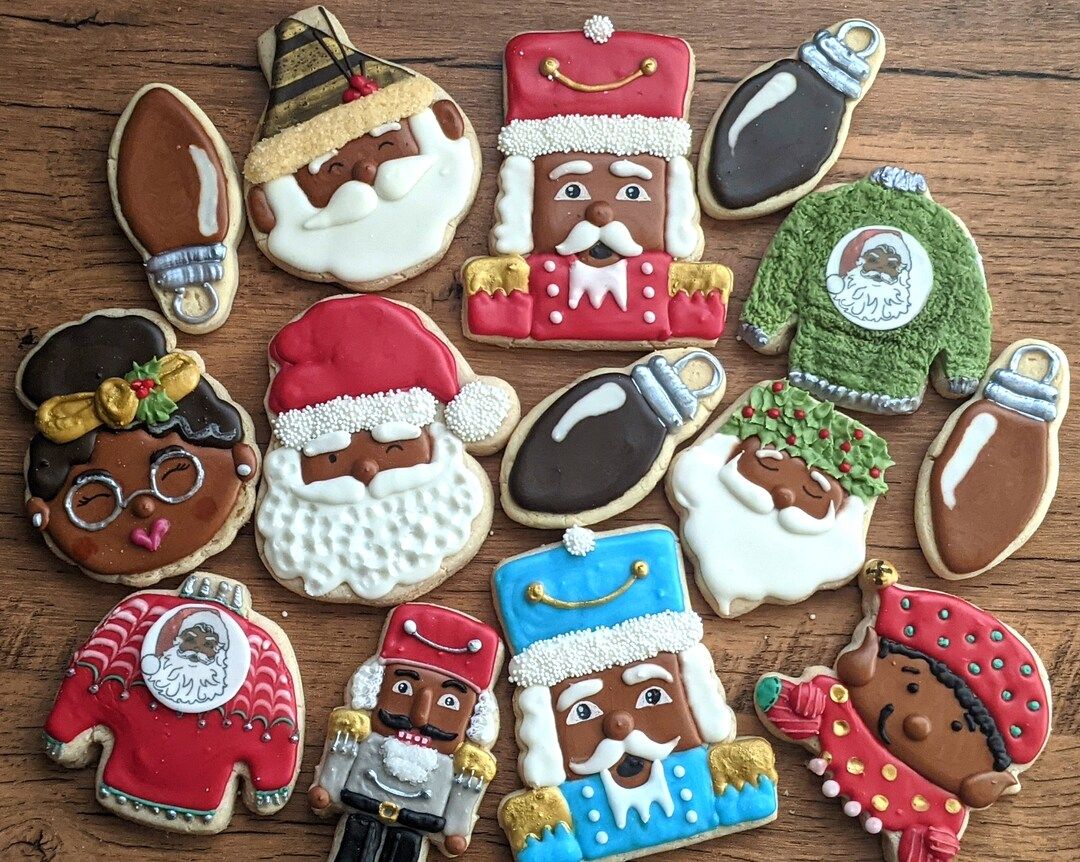 Cookies Inspired by Melanated Christmas Platter for Work 30 - Etsy | Etsy (US)