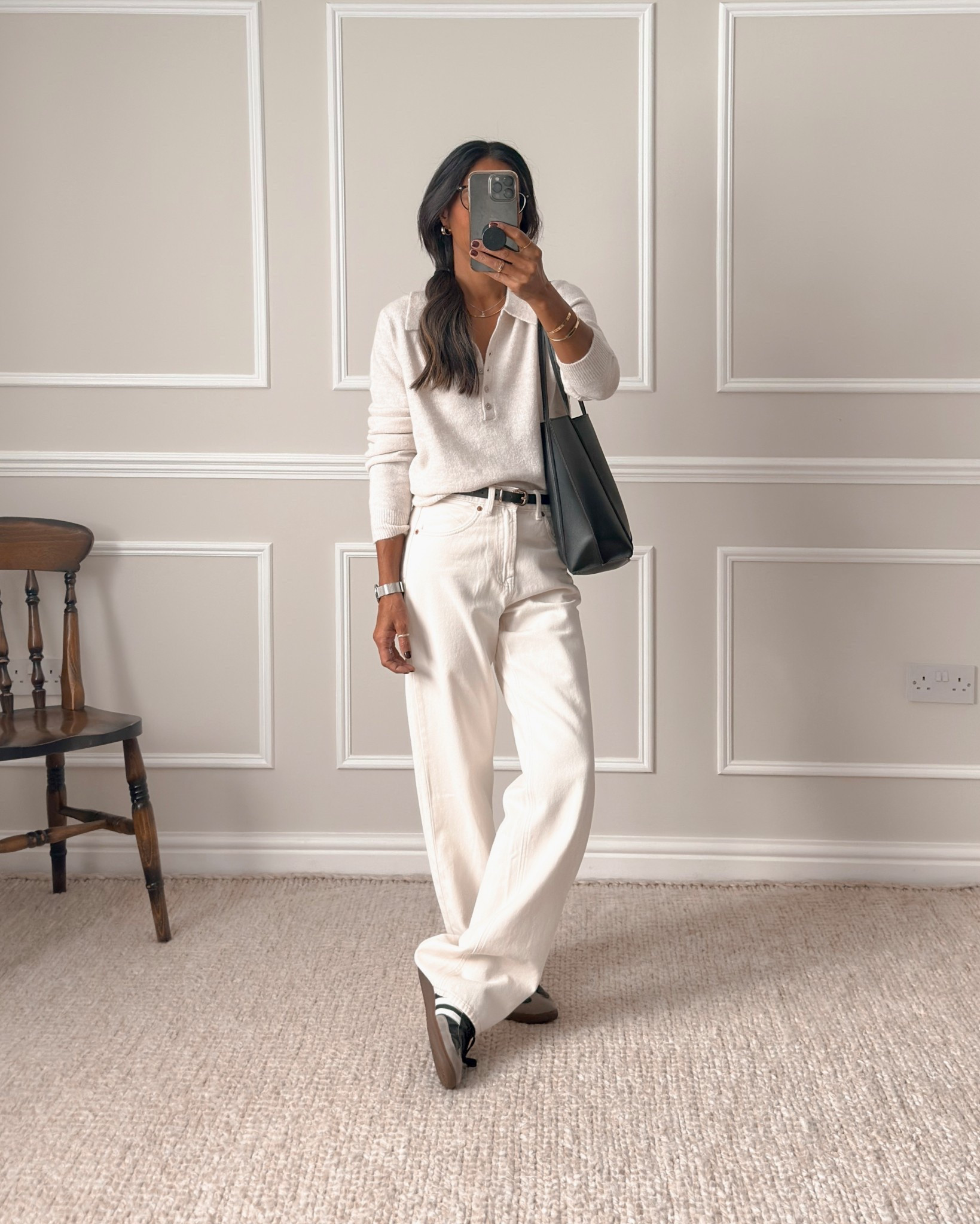 Cream polo jumper - wearing size medium
Jeans - wearing my regular size in jeans - UK size 8. They’re a little long on me (I’m 5’5) so if you’re a similar height, recommend just pinning the hem along the back (or using wonderweb) so they don’t drag along the floor.



#LTKuk #LTKeurope #LTKjeans