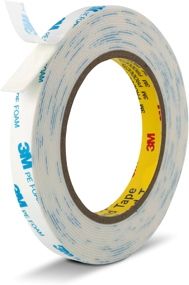 Double Sided Tape Strong White Foam Tape 1/2" x 18Ft Made of 3M Heavy Duty Mounting Tape Waterpro... | Amazon (US)