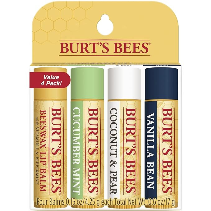 Burt's Bees Lip Balm Stocking Stuffers, Moisturizing Lip Care Christmas Gifts, Sweet Sorbet - Ori... | Amazon (US)