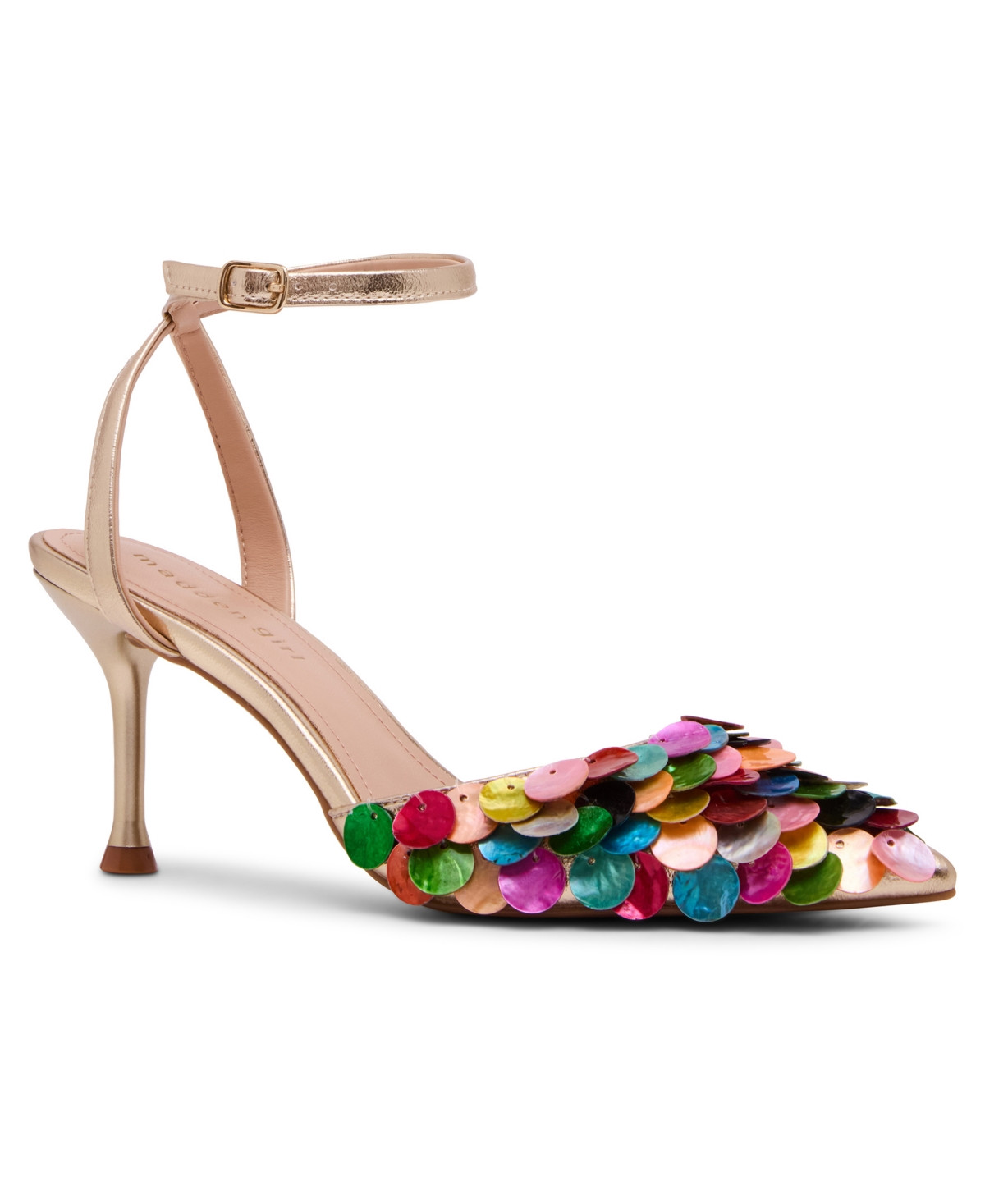Madden Girl Women's Flora-s Pailette Embellished Pointed Toe Two-Piece Pumps - Bright Multi | Macy's