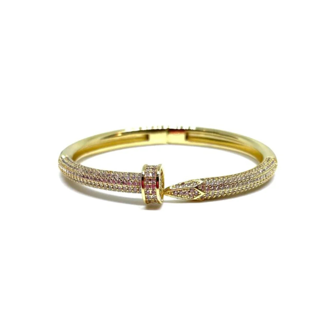 Pave Nail Tip Bangle | Accessory Concierge