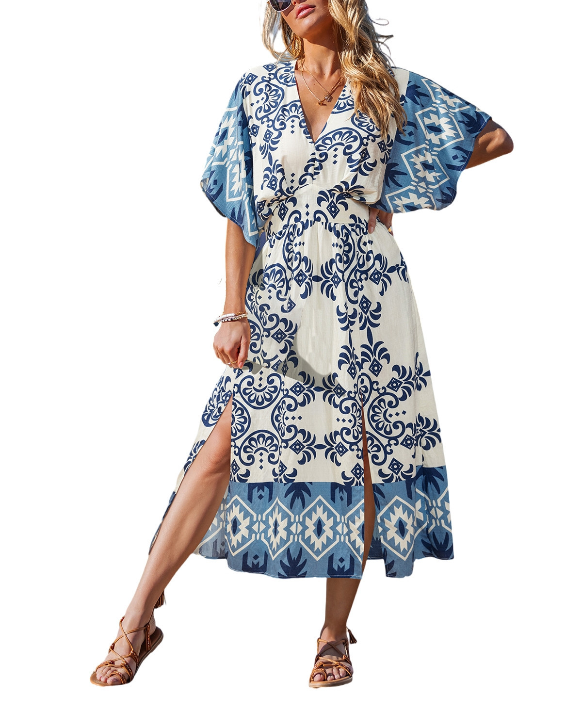 Cupshe Women's Prophecy Ornate Midi Beach Dress - White | Macy's