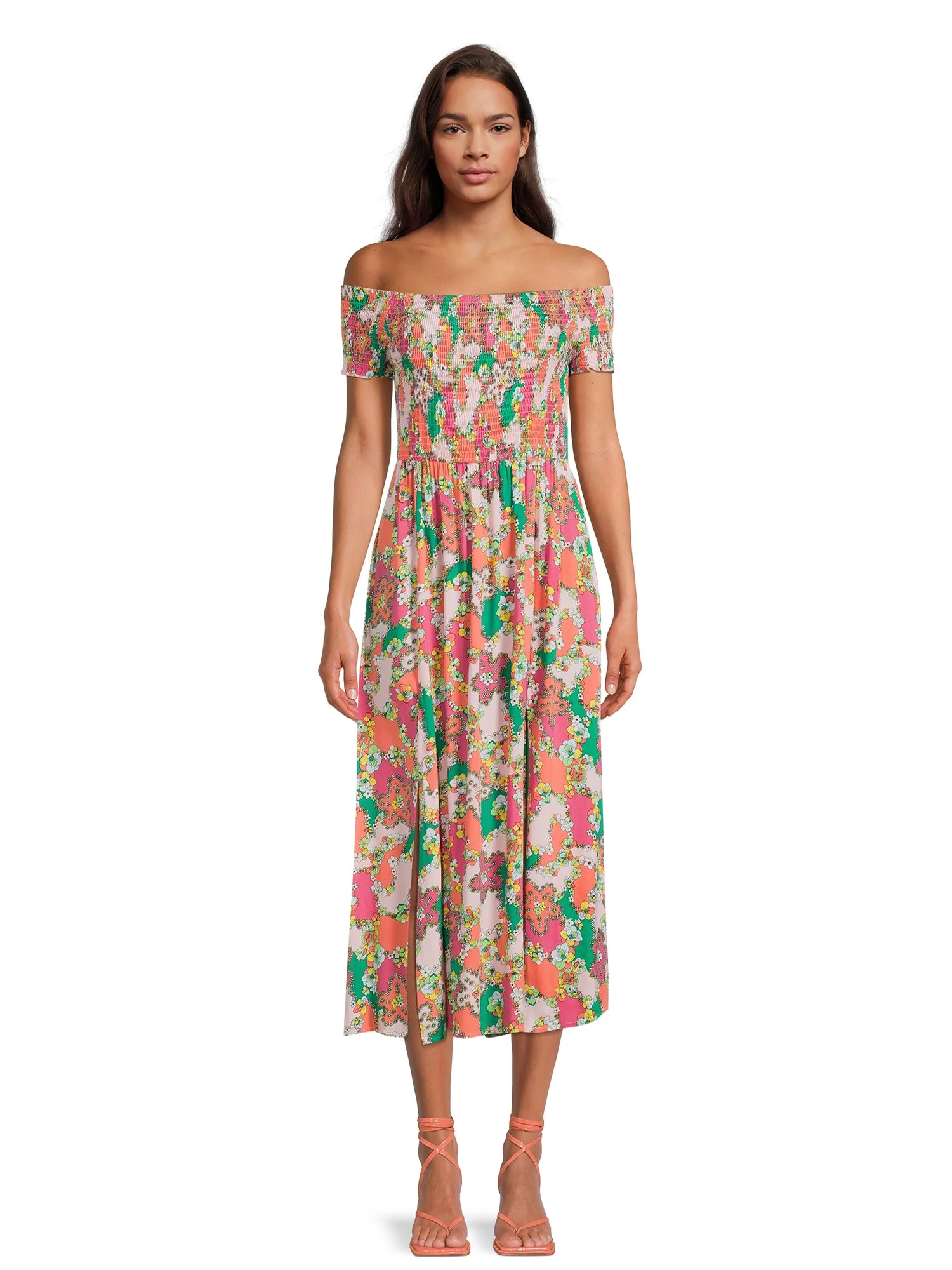 Nine.Eight Women's Off The Shoulder Smocked Dress | Walmart (US)