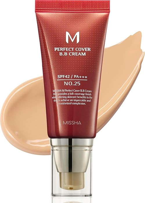 MISSHA M Perfect Cover BB Cream No.25 Warm beige for Light/Medium with Neutral Skin Tone SPF 42 P... | Amazon (US)