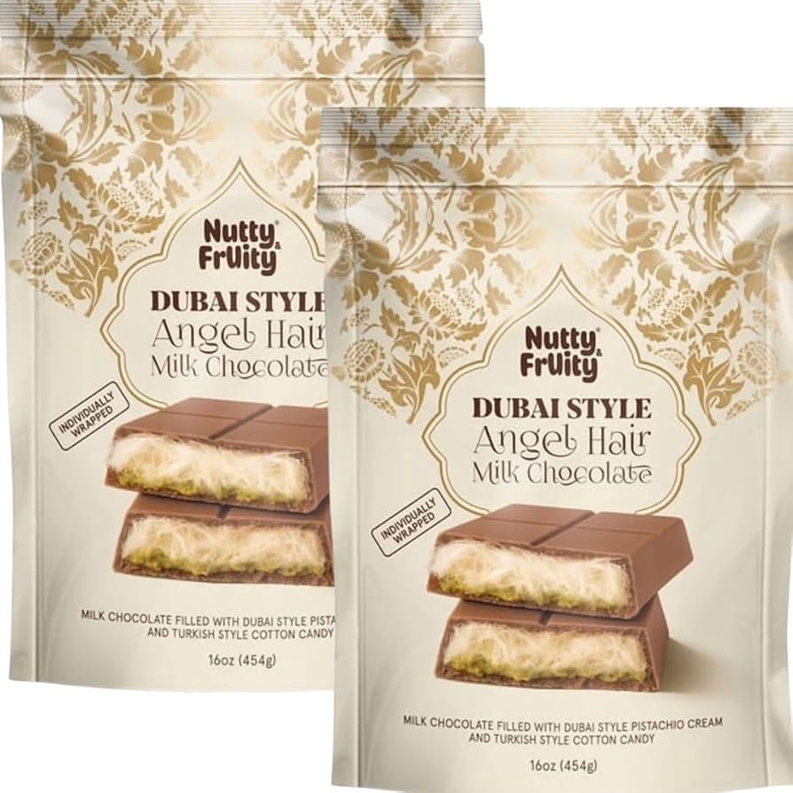 Nutty-Fruity Dubai Angel Hair Milk Chocolate, 16 oz (2PACK) | Amazon (US)