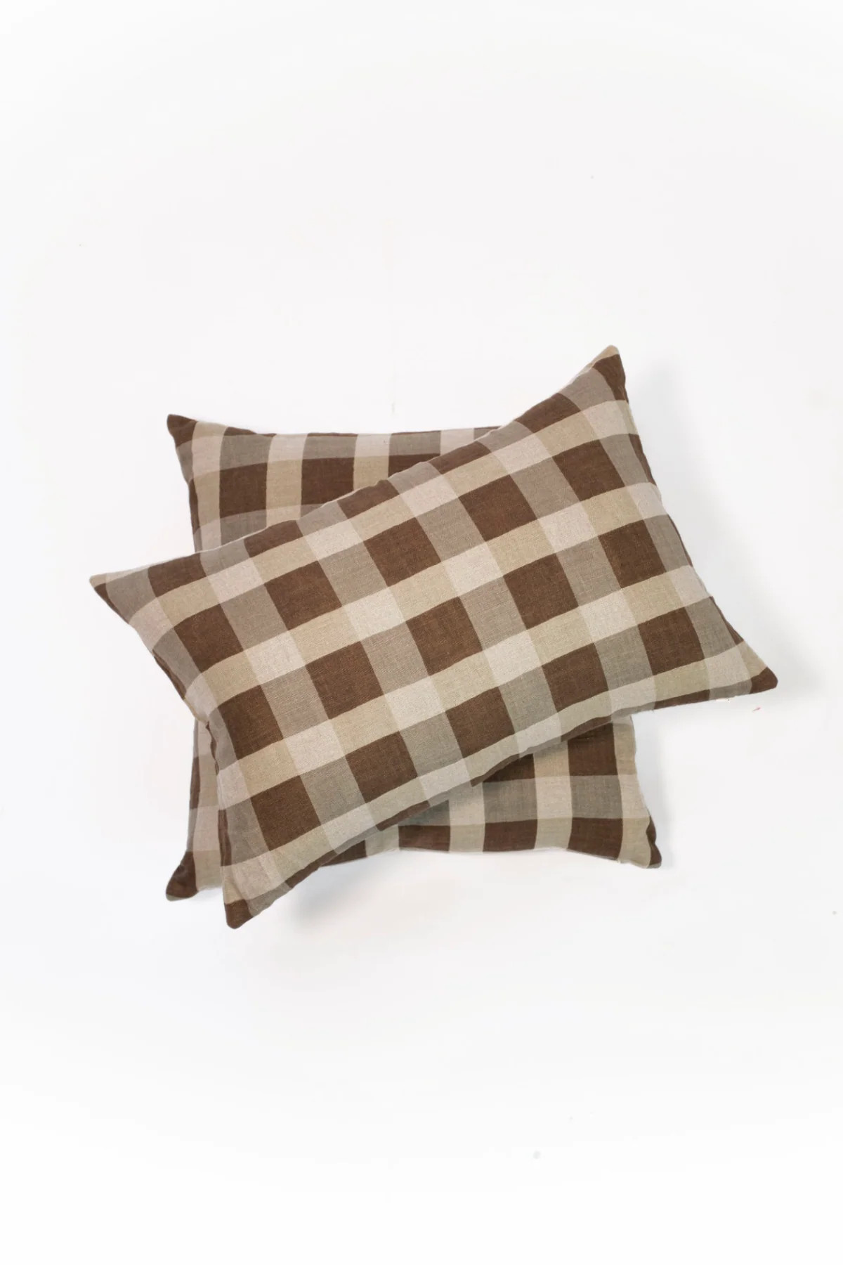 Olive Checkered Lumbar Pillow - 16"x24" | THELIFESTYLEDCO