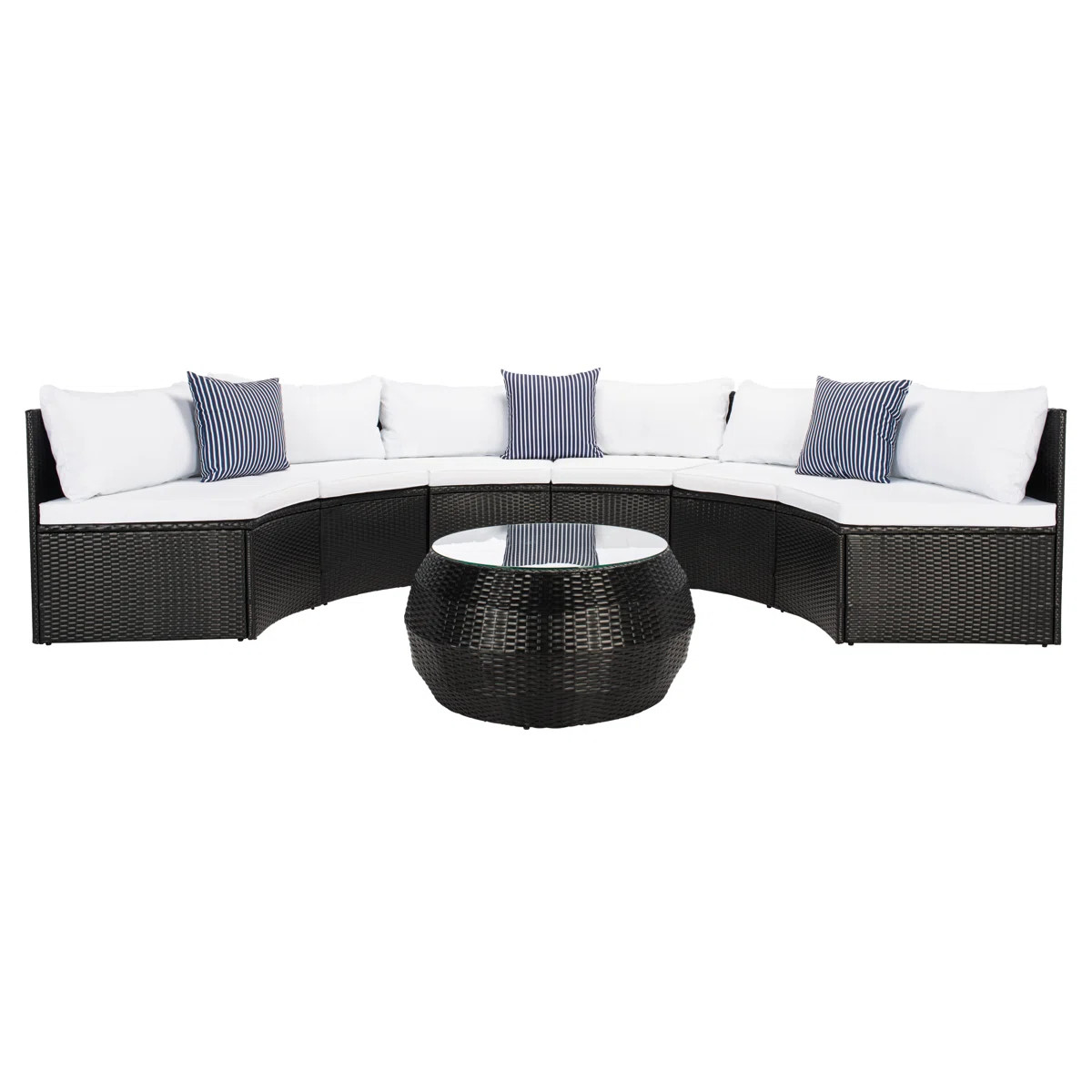 Cabble Wicker 6 - Person Patio Conversation Set with Cushions | Wayfair North America