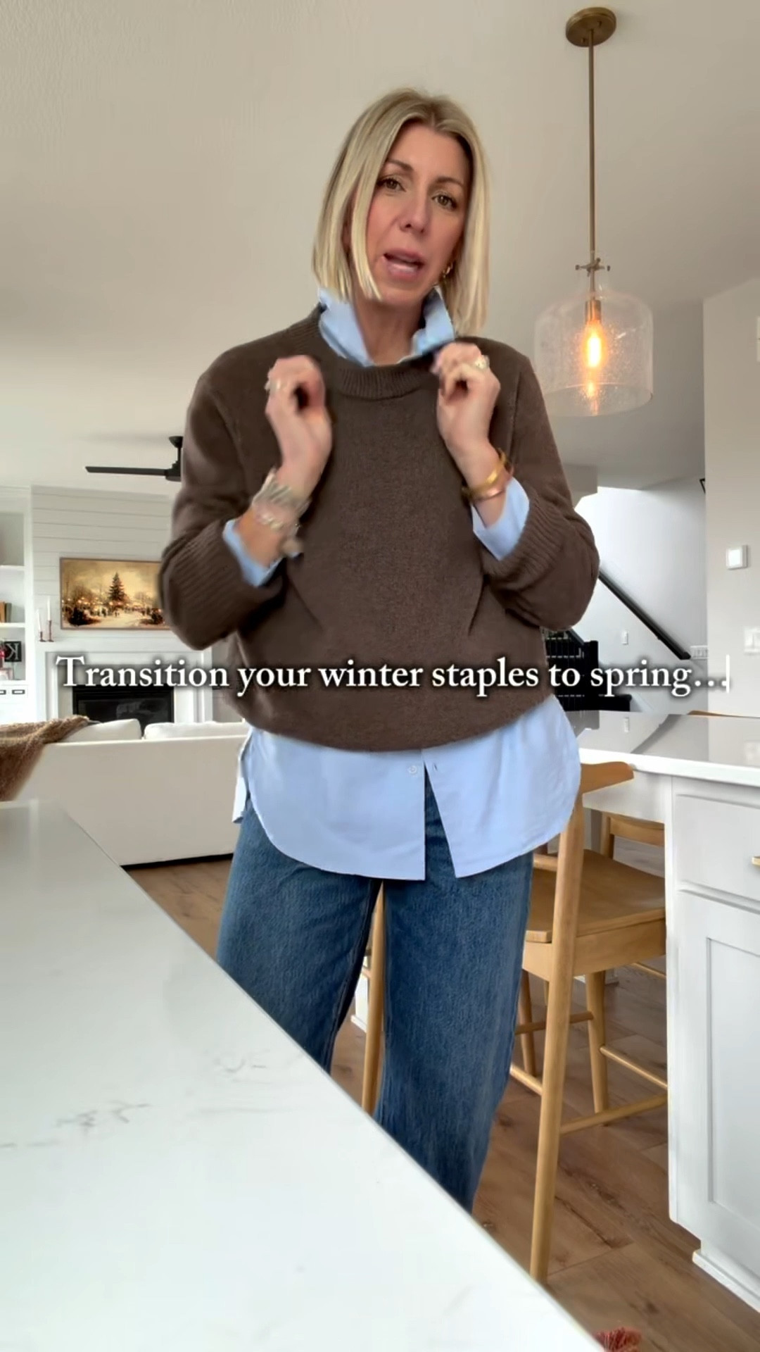 Experimenting with outfits for the winter to spring transition🩵

#LTKSeasonal #LTKootd #LTKmomlife