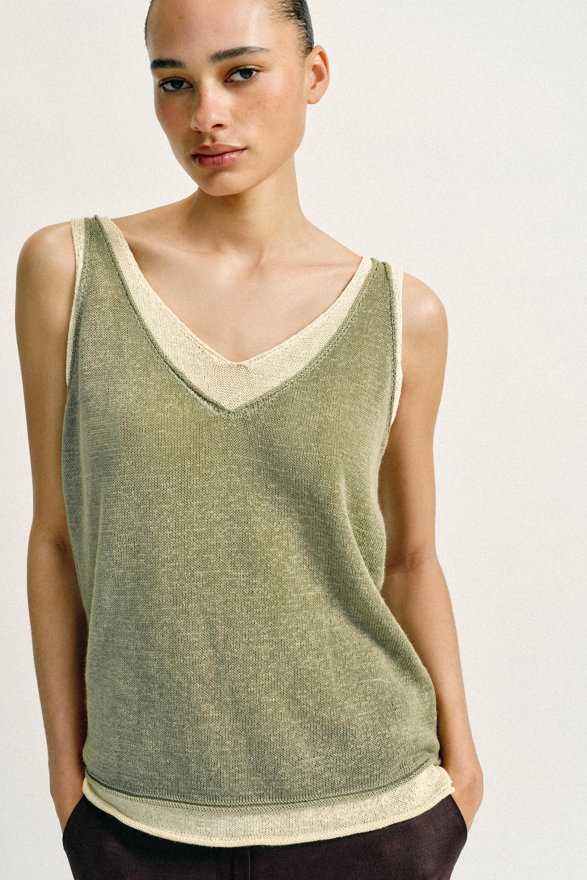COMBINATION KNIT TOP | Zara US