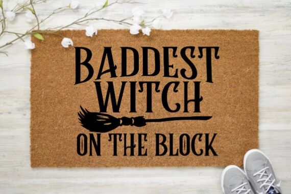 Baddest Witch On The Block Custom Doormat, Personalized Doormat, Wedding Gift, Engagement Gift, C... | Etsy (US)