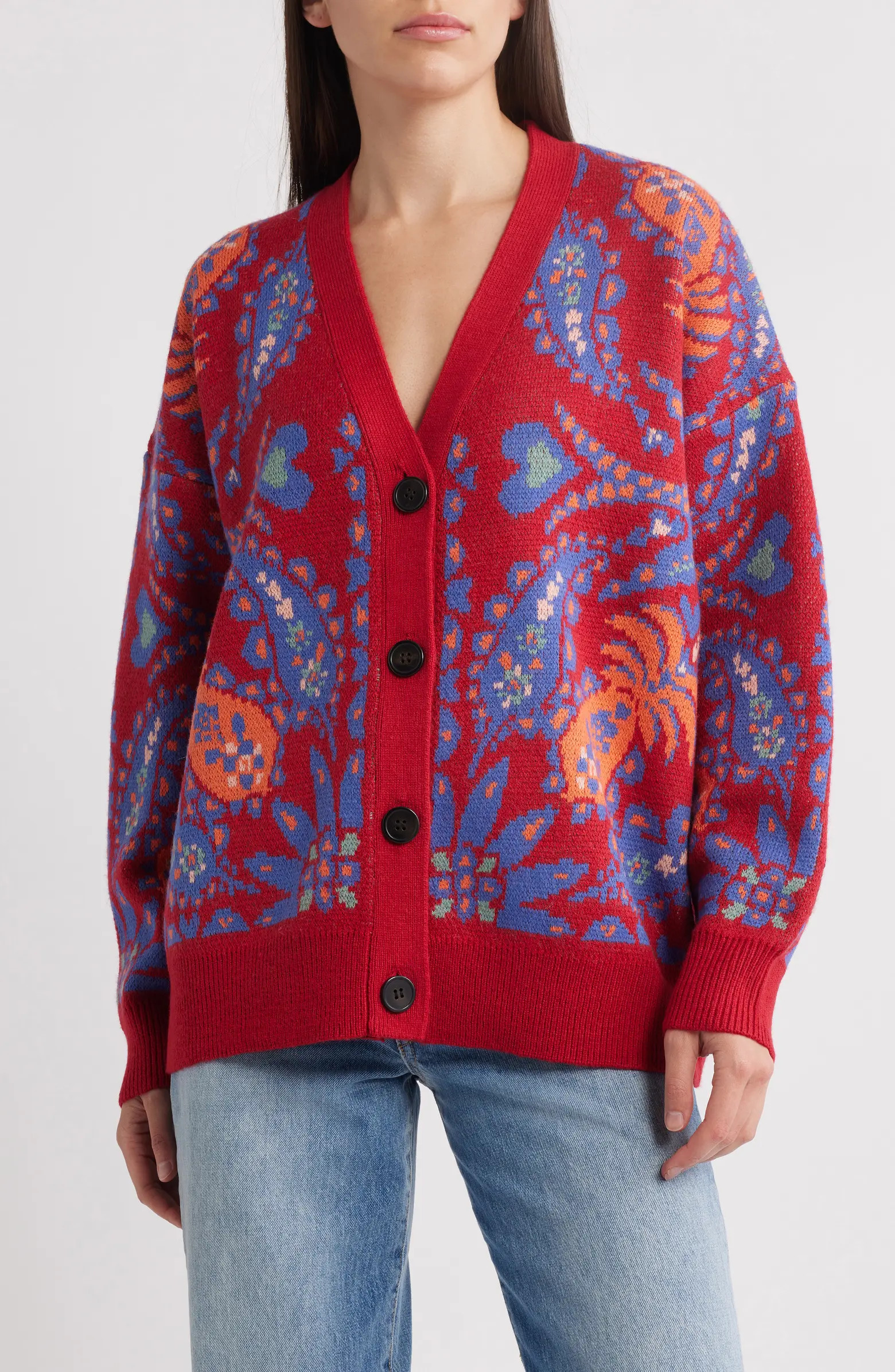 FARM Rio Luang Paisley Cardigan | Nordstrom | Nordstrom