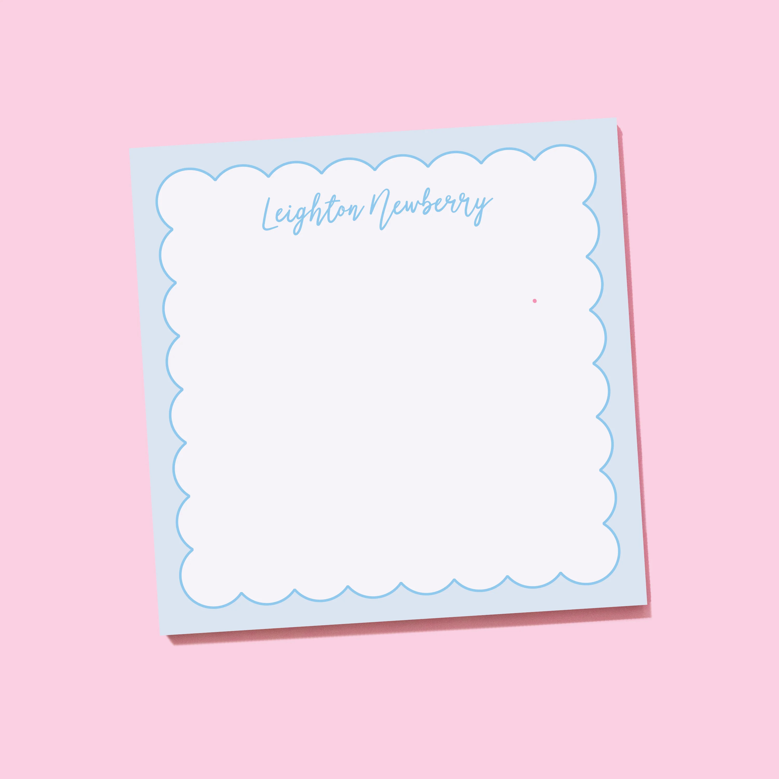 JCS x RR Personalized Scallop Script Notepad | Joy Creative Shop