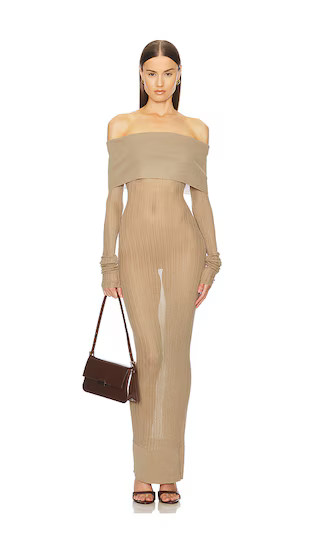 Helsa Justin Maxi Dress in Beige. - size XL (also in L, M, S, XS, XXS) | Revolve Clothing (Global)