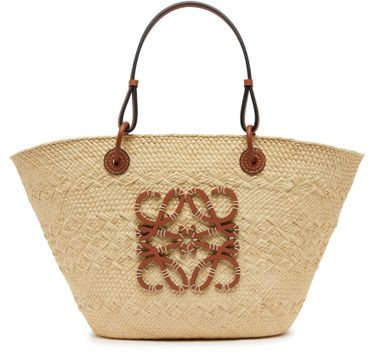 Anagram basket in Iraca palm and calf leather - LOEWE | 24S US