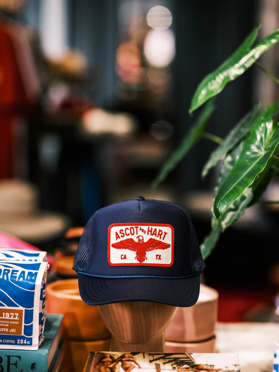 Ascot + Hart Red Eagle Patch Trucker | Ascot + Hart