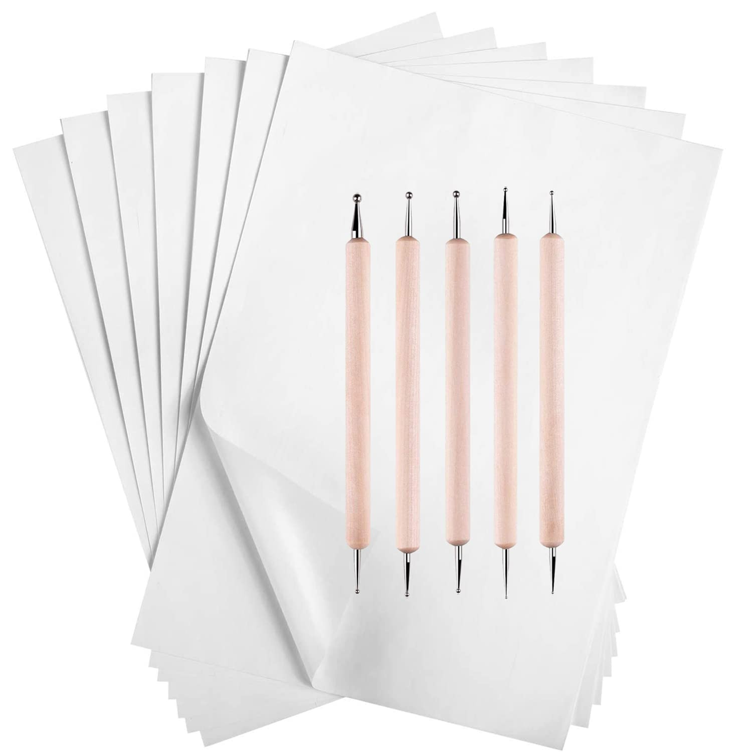 50 Sheets Carbon Paper Graphite Paper White Carbon Transfer (8.5 x 11.5 inch) Tracing Papers with... | Amazon (US)