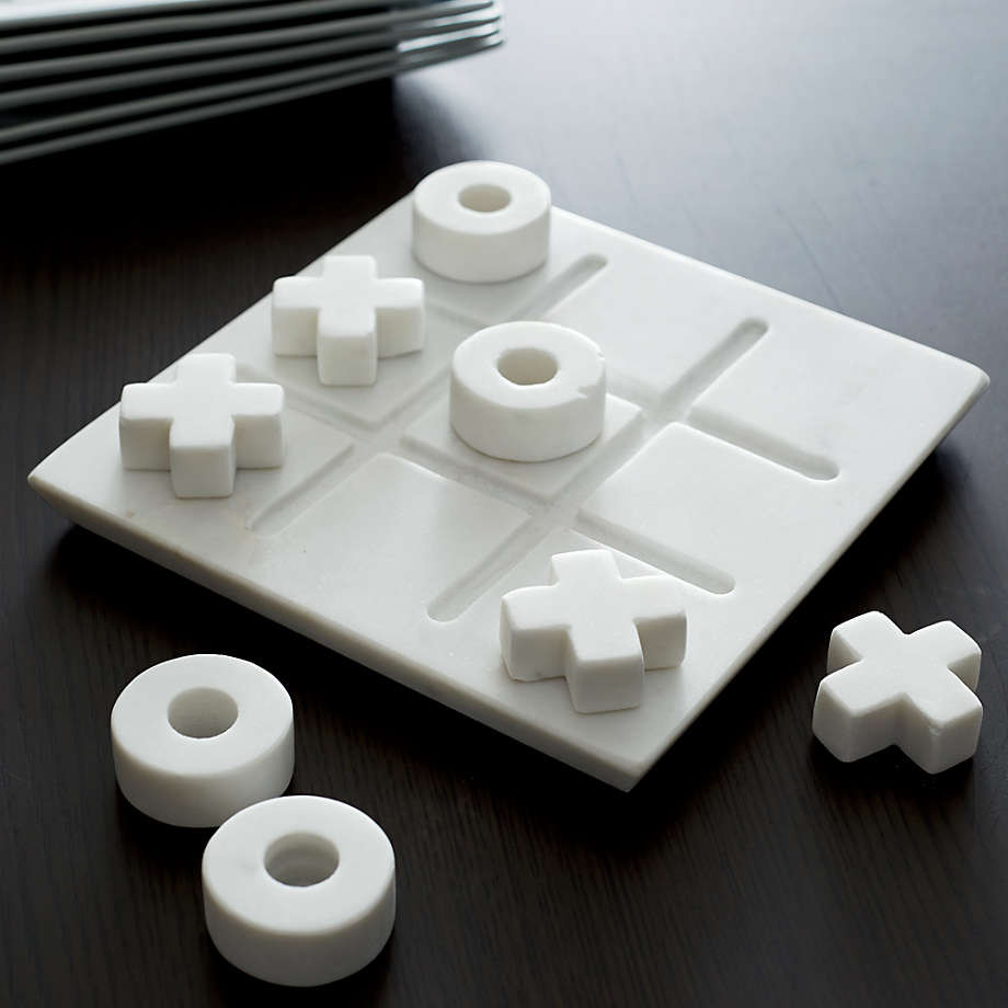 Marble Tic-Tac-Toe Game Set + Reviews | Crate and Barrel | Crate & Barrel