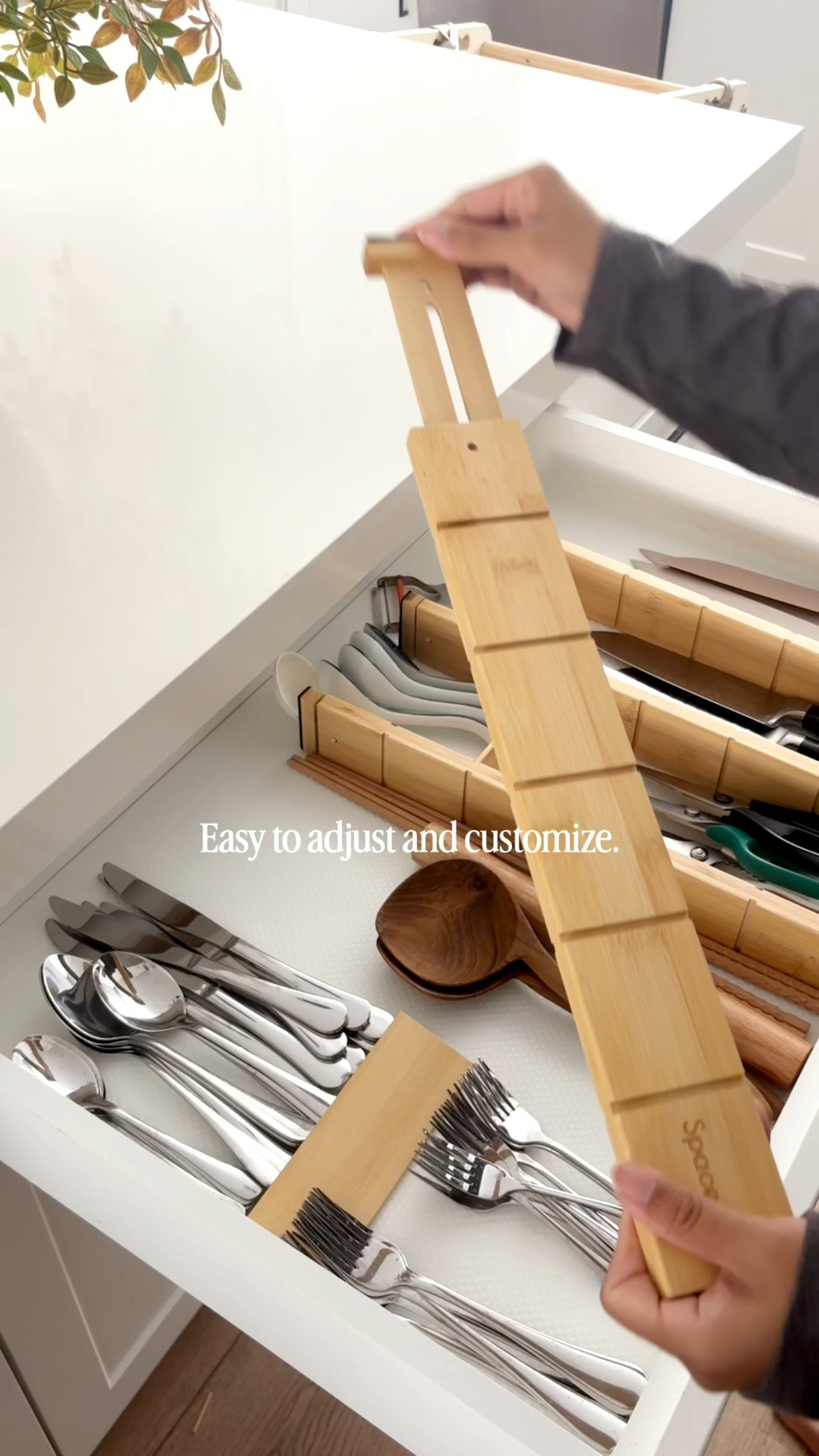 Tbh, I can’t believe it’s taken me this long to organize this drawer (and all of the other drawers in our kitchen 😅)

I was so tired of everything getting thrown around every time I opened the drawer, so I finally added these adjustable bamboo dividers. They were super easy to set up, and now everything has a home of its own!

❤️ Save this for the next time you’re organizing your kitchen
❤️ Follow along for more home finds and inspo 

🏷️ kitchen organization, utensil drawer organization, kitchen drawer organization, bamboo drawer dividers, adjustable drawer dividers, kitchen storage ideas, drawer organization ideas, home organization, organized home, organized kitchen, kitchen essentials, kitchen finds, home finds, Amazon home finds, kitchen inspiration, kitchen decor, white kitchen, timeless kitchen, neutral home, home decor inspiration, homemaking, stay-at-home mom life

#LTKHome #LTKmomlife #LTKSaleAlert