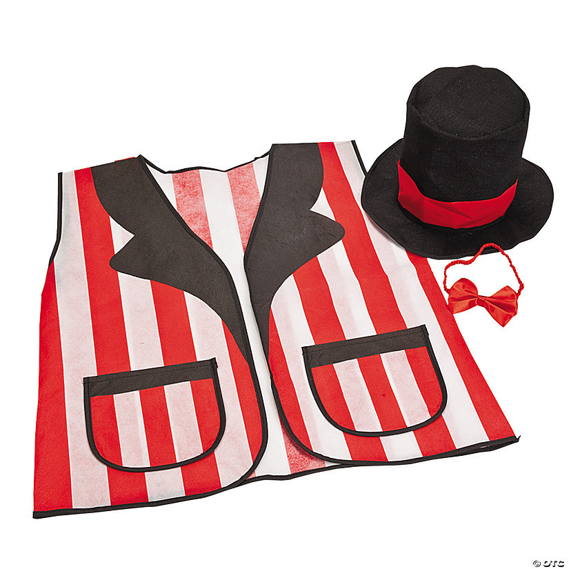 Adults Carnival Game Master Hat & Vest Polyester Costume Set - 3 Pc. | Oriental Trading Company