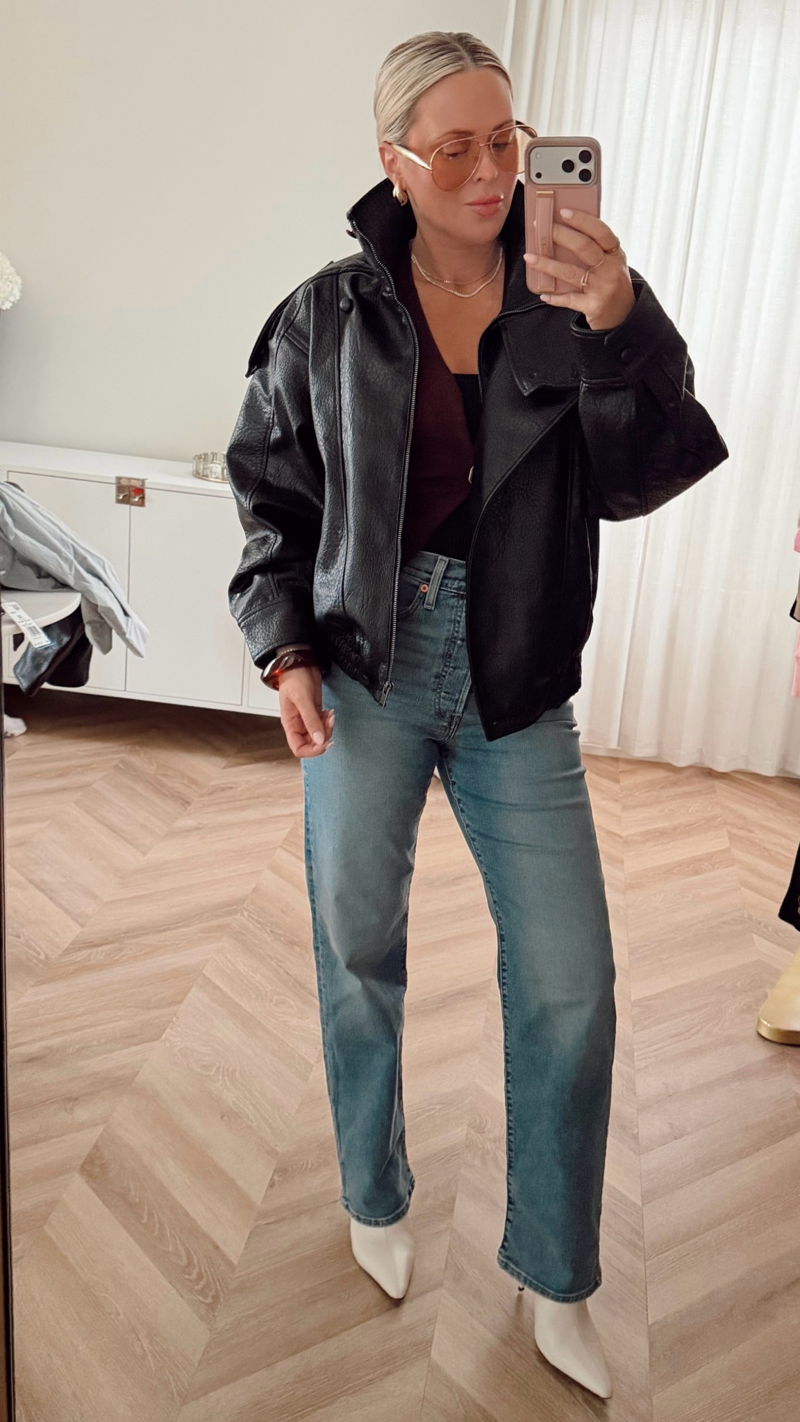 OOTD✨- forever mixing high and low for that elevated yet achievable look. This jacket is just on repeat!🔥

Jacket. Spring. Jeans. Denim. 

#LTKSaleAlert #LTKootd #LTKWorkwear