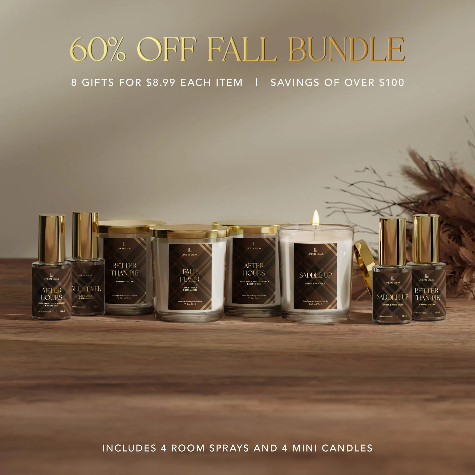 Fall Icons Home Fragrance & Mini Candle Bundle - Ships 10/6 | Life In Lilac