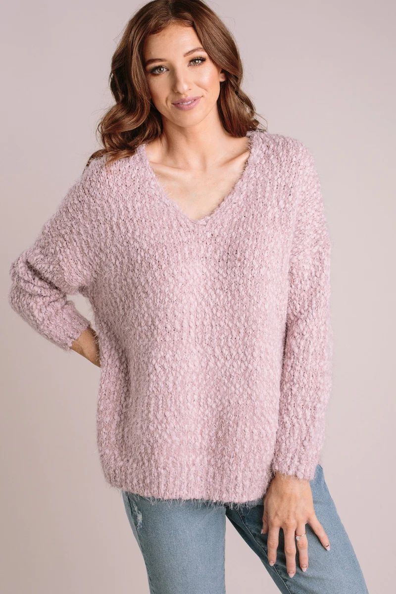 Liv Eyelash Knit Sweater | Morning Lavender