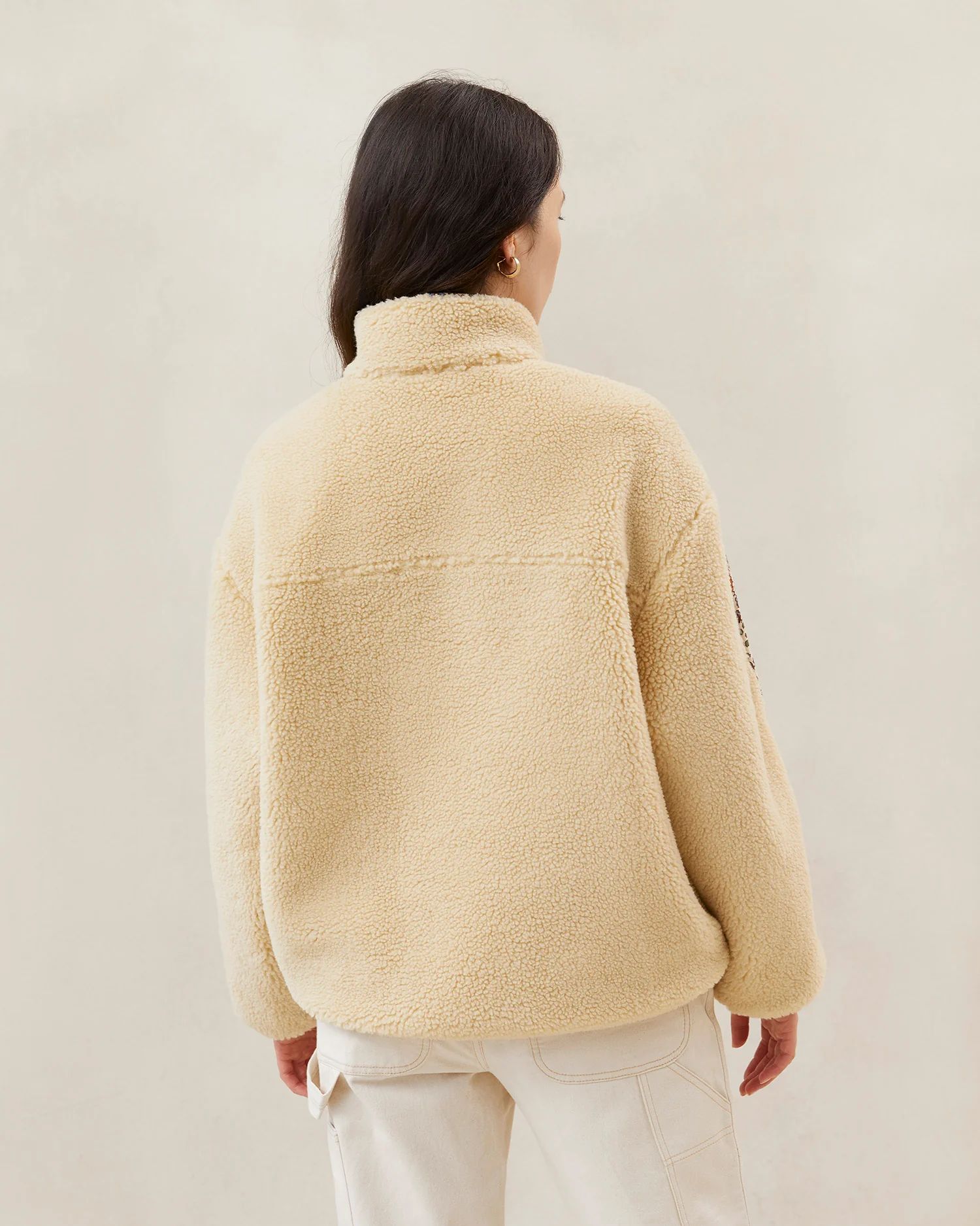 Liz Cream Floral Fleece Pullover | Loeffler Randall