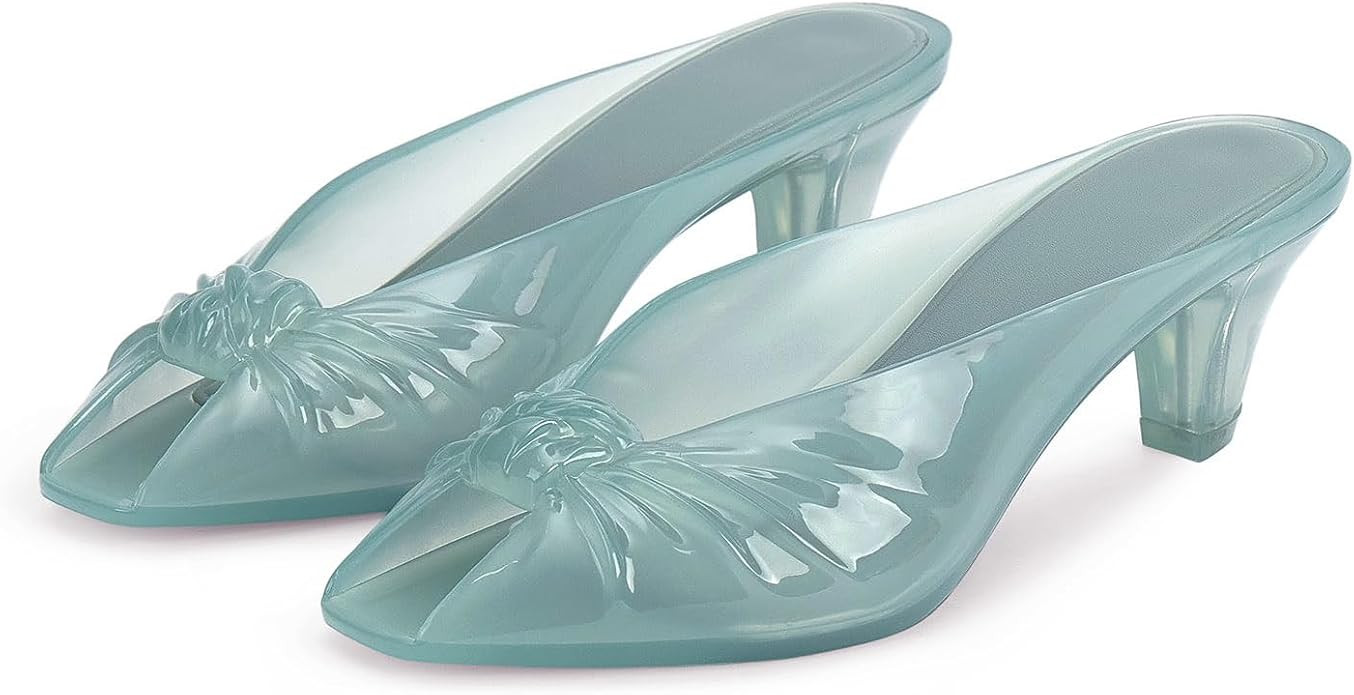 Jelly Sandals for Women Clear Sandals Jelly Shoes Women Kitten Heel Mules Open Toe Slide Pumps Dr... | Amazon (US)