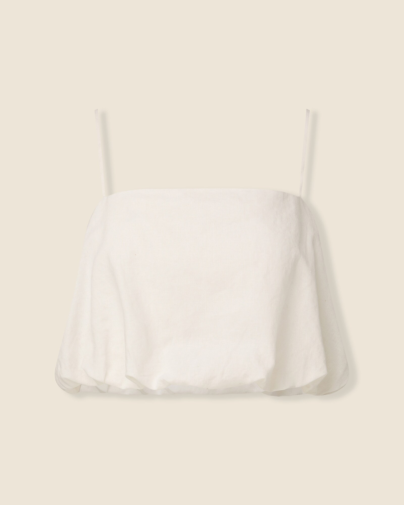 Onia air linen-blend bubble cropped top | J. Crew US