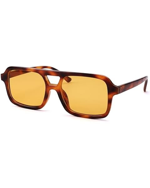 AIEYEZO Retro Square Sunglasses for Women Men Trendy Rectangle Aviator Sun Glasses Vintage 70s Sh... | Amazon (US)