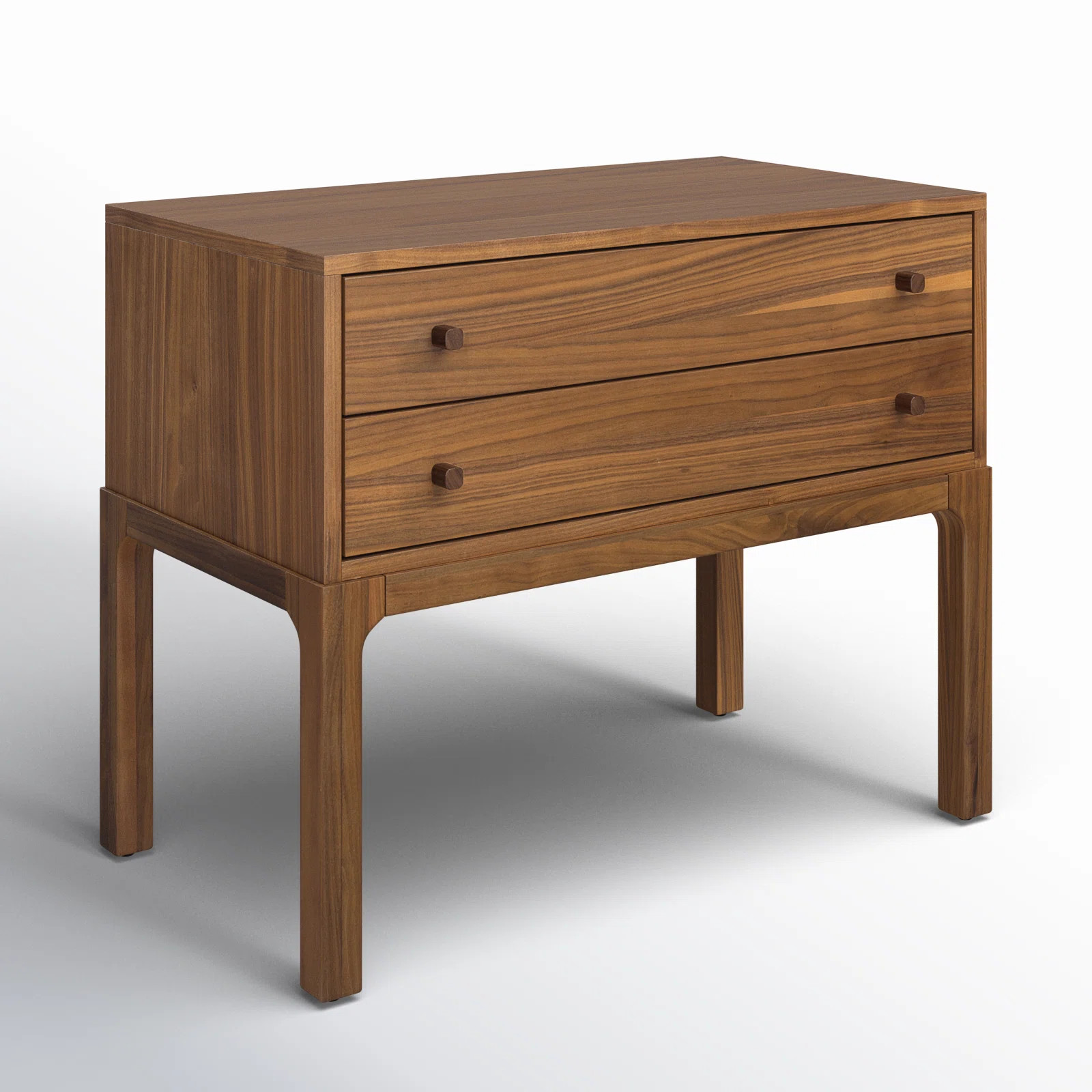 AllModern Jacobsen 2 - Drawer Solid Wood Nightstand in Natural Walnut | Wayfair | Wayfair North America