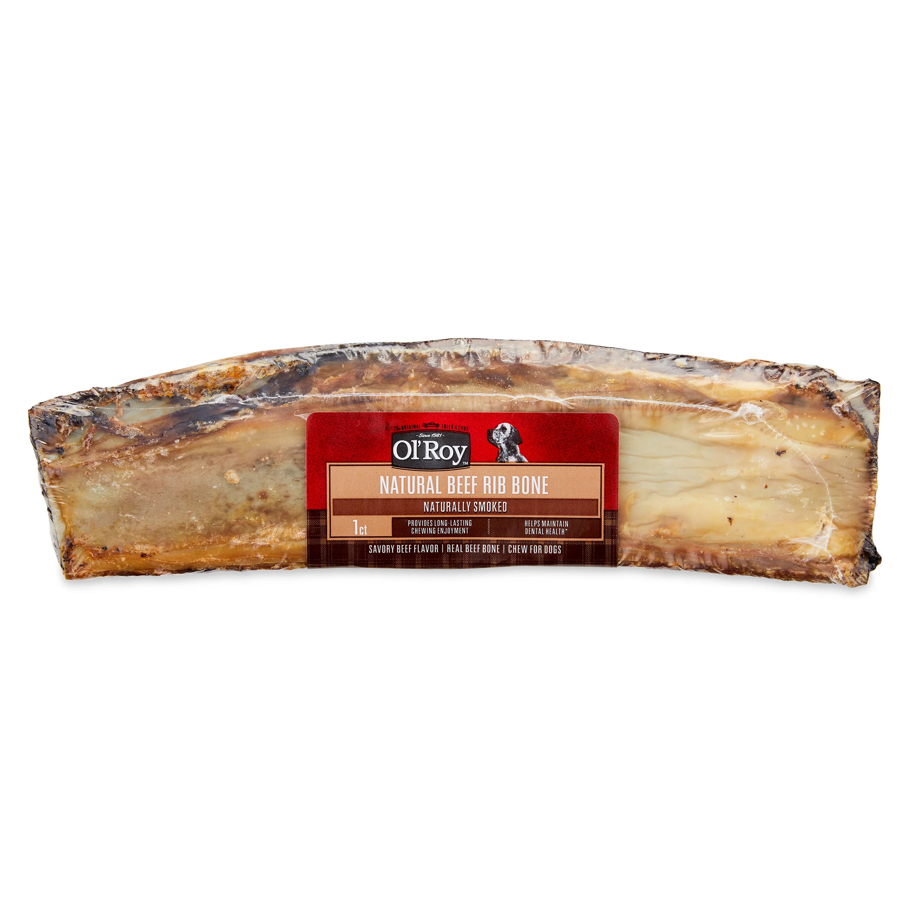 Ol' Roy Natural Beef Dry Rib Bone Chew for Dogs, 1 Count | Walmart (US)