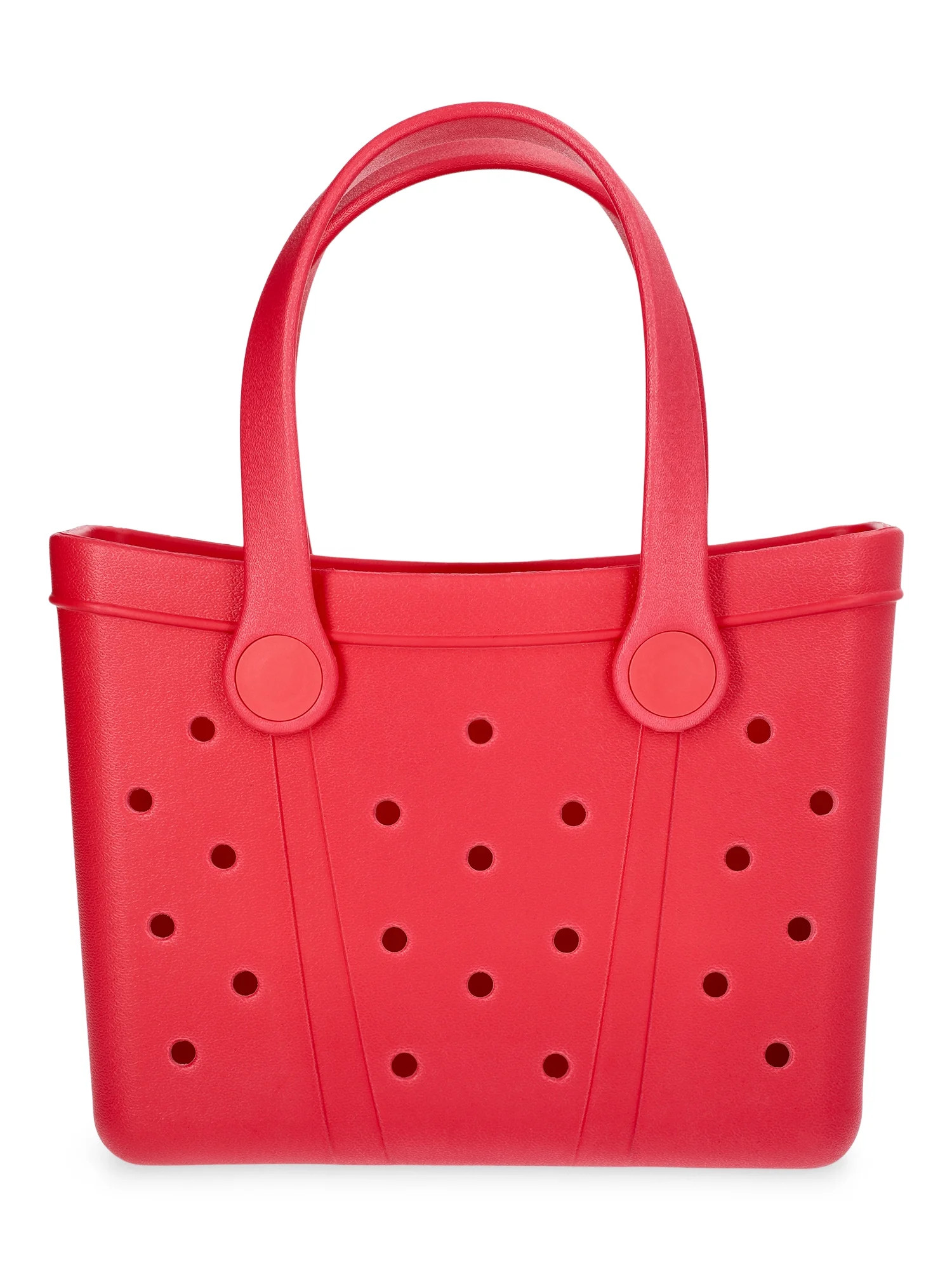 Time and Tru Women's Lightweight Mini Beach Tote Bag, Pink | Walmart (US)