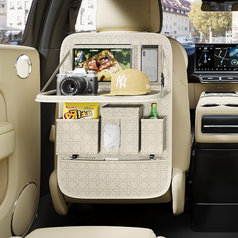 GMQ Seat Organizer 1 Pack, Car Backseat Organizer with Tray,Multifunctional Car Seat Back Storage... | Amazon (US)