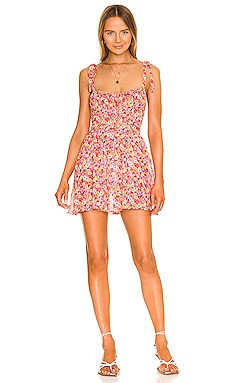 For Love & Lemons Felicia Mini Dress in Red from Revolve.com | Revolve Clothing (Global)
