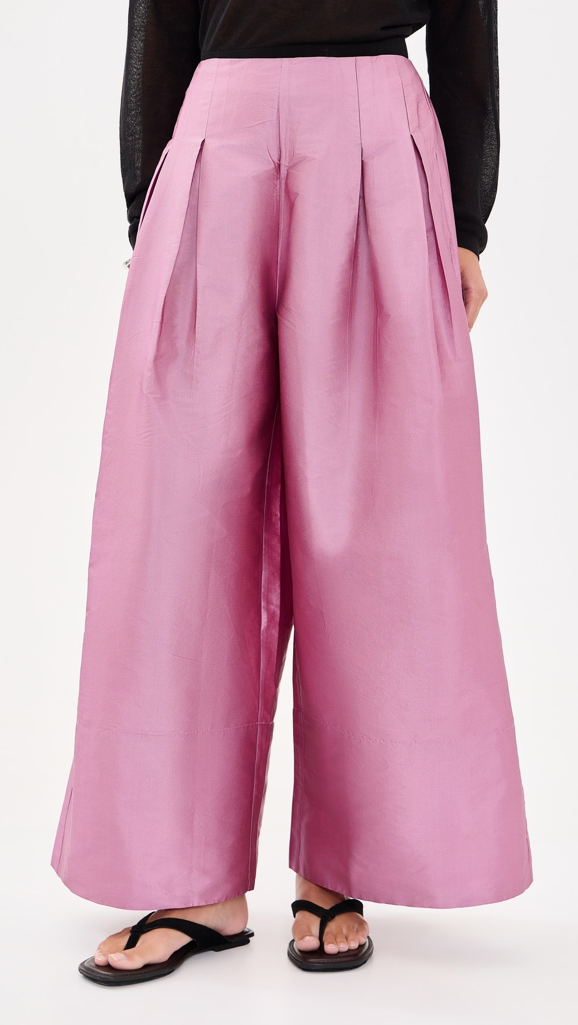 Chan Luu Techno Taffeta Ultra Wide Leg Trousers | Shopbop | Shopbop