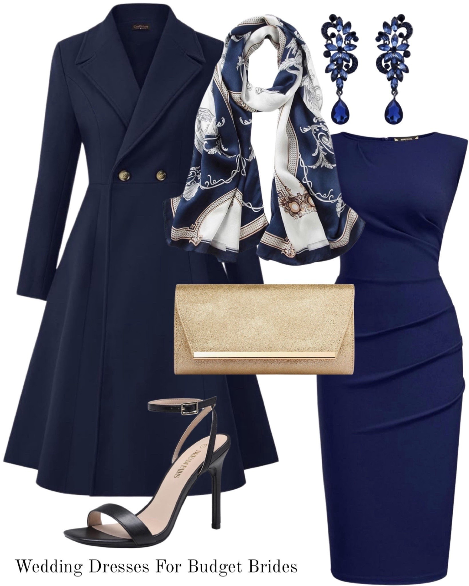 Blue, black, and gold semi formal daytime wedding guest outfit idea. All on Amazon. 

Outdoor wedding, back yard wedding, dressy casual wedding, special occasion dress, cocktail dress, semi formal wedding guest dress, party dress, event dress.

#LTKSeasonal #LTKWedding