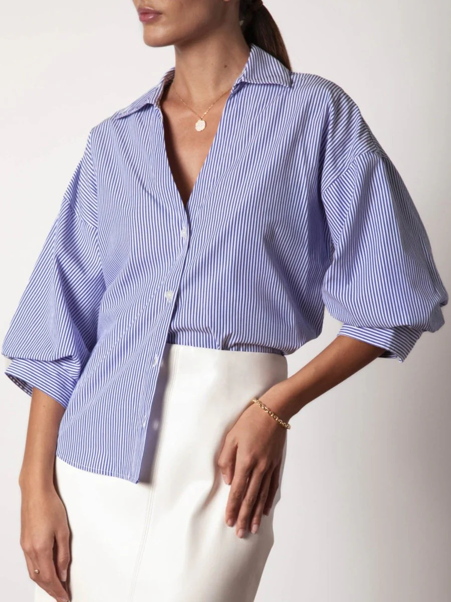Women's Kate Shirt in Blue Stripe | Brochu Walker | Brochu Walker