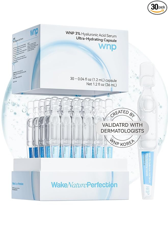 WNP Hyaluronic Acid Serum 3% for Face with 4D Multi-Layer Hydration | Ultra Hydrating Anti-Aging ... | Amazon (US)