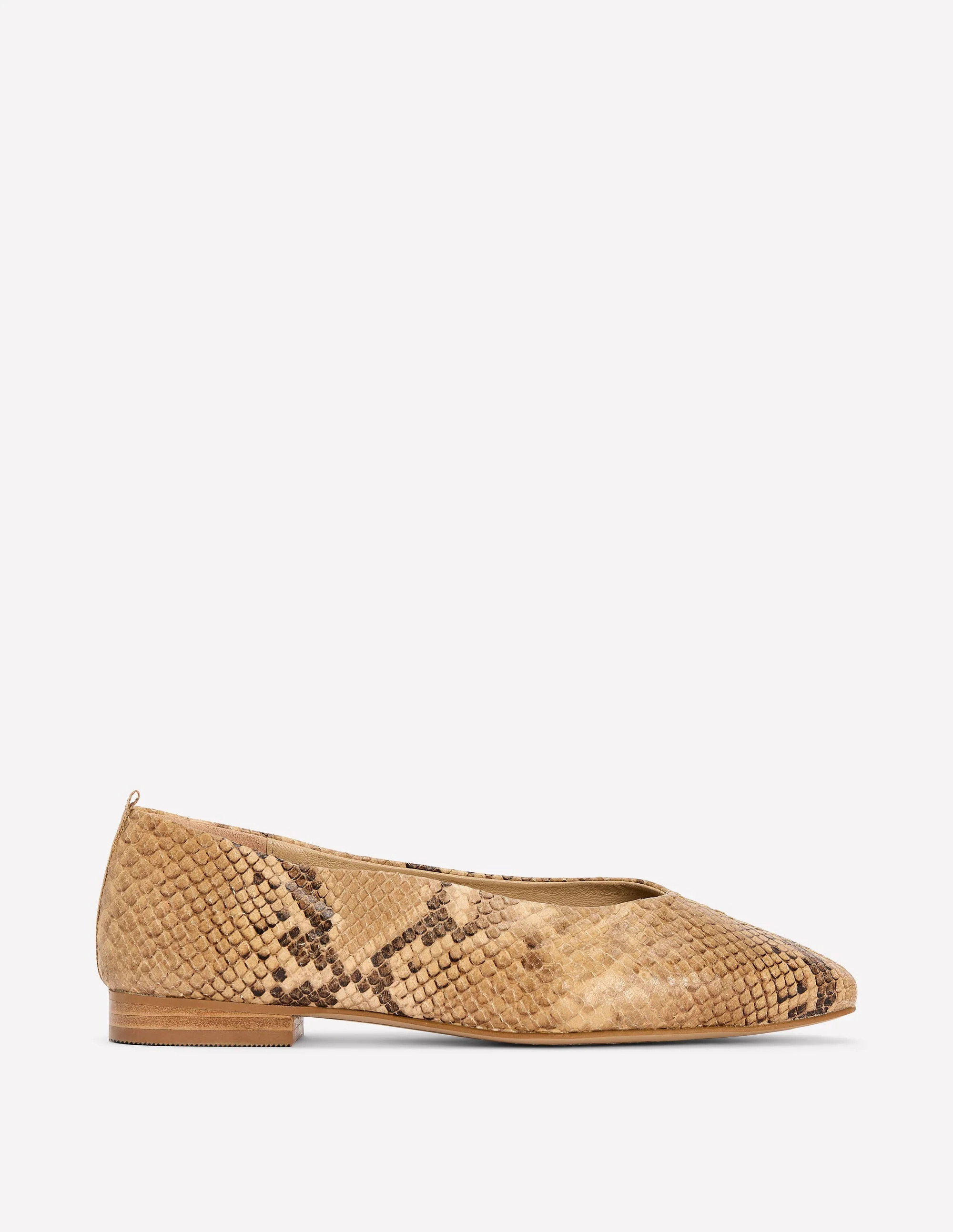 High Cut Stitch Detail Flats-Neutral | Boden (US)